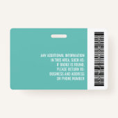 Badge Stegasaurus Pediatrus Garde de jour Photo de l'emp (Dos)