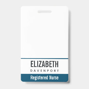 Badge Stéthoscope infirmier gris simple