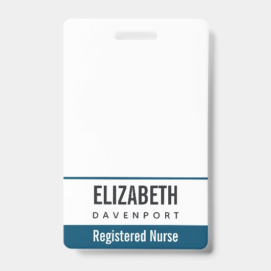 Badge Stéthoscope infirmier gris simple (Avant)