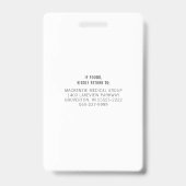 Badge Stéthoscope médical modifiable Menthe infirmière i (Arrière)