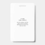 Badge Stethoscope Médicale bleu vert dégradé INFIRMIÈRE (Arrière)