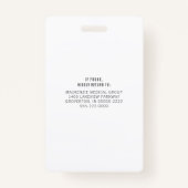 Badge Stethoscope Médicale - INFIRMIÈRE DE VOYAGE Menthe (Dos)