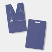 Badge Stéthoscope pour infirmière (Avant & arrière)