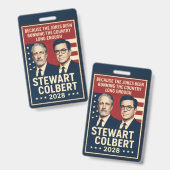 Badge Stewart/Colbert 2028 (Avant & arrière)