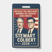 Badge Stewart/Colbert 2028 (Arrière)