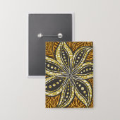 Badge Style Batik Floral Abstrait africain (Recto/Verso)