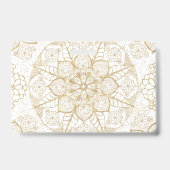 Badge Style Boho Blanc Or Mandala Floral (Arrière)