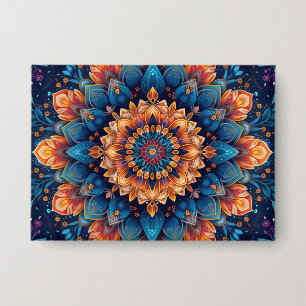 Badge Style d'art numérique de fleur de mandala-23907