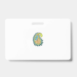 Badge Style Décoratif, Bleu Vert Foncé, Wattle