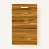 Badge Style en bois élégant de grain (Dos)