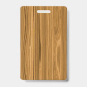 Badge Style en bois élégant de grain (Arrière)