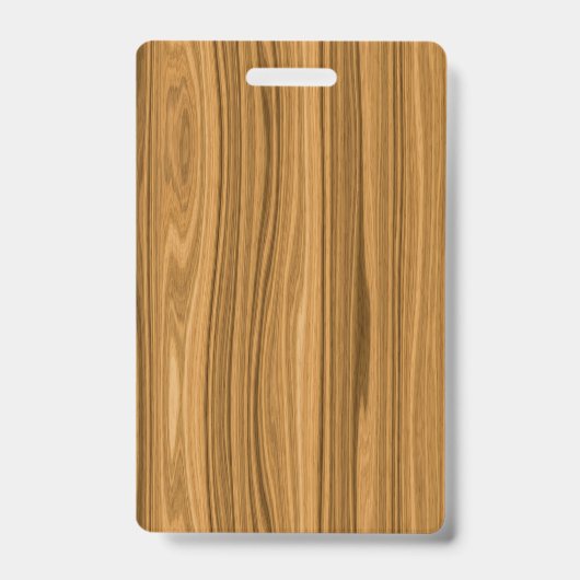 Badge Style en bois élégant de grain (Avant)
