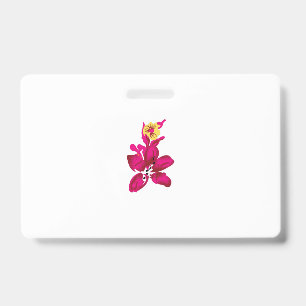 Badge Style Floral, ArtyClick Rouge, Or Léger