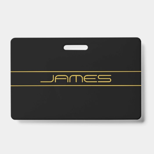 Badge Style moderne et modifiable Texte Or & Grilles (Avant)