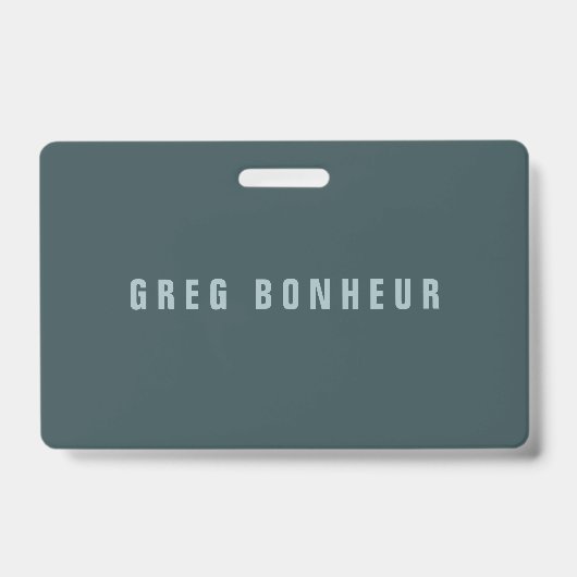 Badge Style moderne Nom de recherche | gris bleu (Avant)
