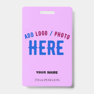 BADGE STYLÉ MODERNE PERSONNALISABLE MAUVE VÉRIFIÉ MARQUE