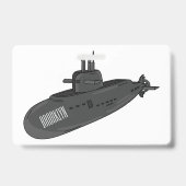 Badge Submarine cartoon illustration (Arrière)