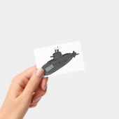 Badge Submarine cartoon illustration (Manuel / portable)