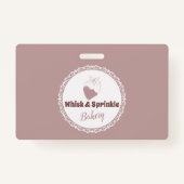 Badge Sucre Boulangerie Boutique Gâteaux Sur Mesure Choc (Dos)