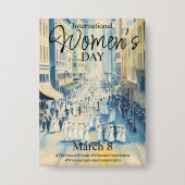 Badge Suffergette de la Journée internationale de la fem (Recto)