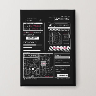 Badge Suivi - Techno-Brutalist Streetwear Design