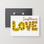 Badge Sunflower Love Button (Recto/Verso)