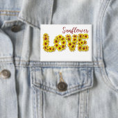 Badge Sunflower Love Button (Insitu)
