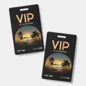 Badge Sunset VIP (Avant & arrière)