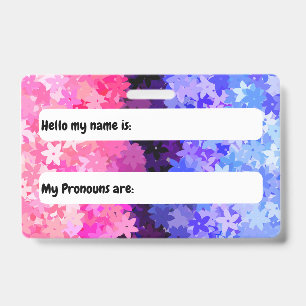 Badge Super Boho Quirky Retro Floral Omnisexual Pride