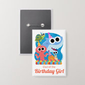Badge Super simple | Finny Shark Confetti Anniversaire (Recto/Verso)