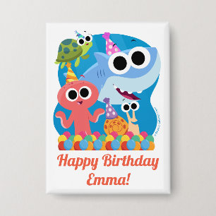 Badge Super simple   Finny Shark Confetti Anniversaire