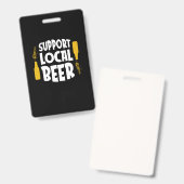Badge Support de la bière locale (Avant & arrière)