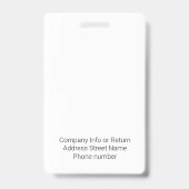 Badge Support émotionnel Identifiant animal Une option p (Arrière)