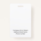 Badge Support émotionnel Identifiant animal Une option p (Dos)