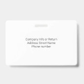 Badge Support émotionnel Identifiant animal Une option p (Arrière)