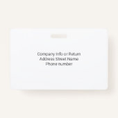 Badge Support émotionnel Identifiant animal Une option p (Dos)