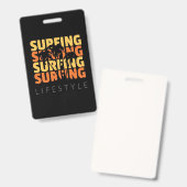 Badge Surf Style de vie Surf (Avant & arrière)