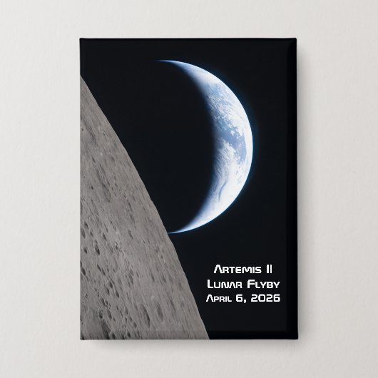 Badge Survol lunaire Artemis II (Recto)