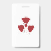 Badge Symbole d'avertissement radioactif éclaboussé (Arrière)