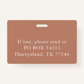 Badge Symbole de Caduceus | Copper Médicale Hospital - I (Dos)