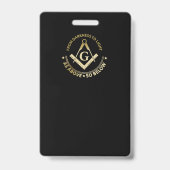 Badge symbole de la franc-maçonnerie (Arrière)