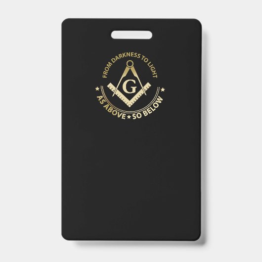 Badge symbole de la franc-maçonnerie (Avant)