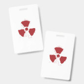 Badge Symbole de Splatter Radioactive Warning (Recto et verso)