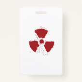 Badge Symbole de Splatter Radioactive Warning (Dos)