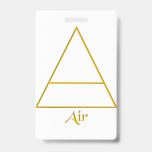 Badge Symbole d'élément d'air païen d'automne