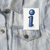 Badge Symbole d'icône d'information Bleu Glossy (Insitu)