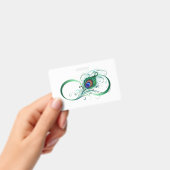 Badge Symbole d'infini avec plume de paon (Handheld)