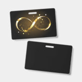 Badge Symbole d'infini doré (Avant & arrière)