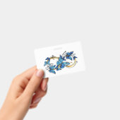 Badge Symbole infini de papillons Morpho bleus (Manuel / portable)