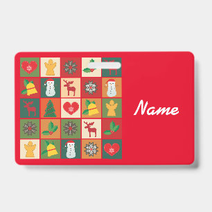 Badge Symboles de Noël Medley Art Thunder_Cove